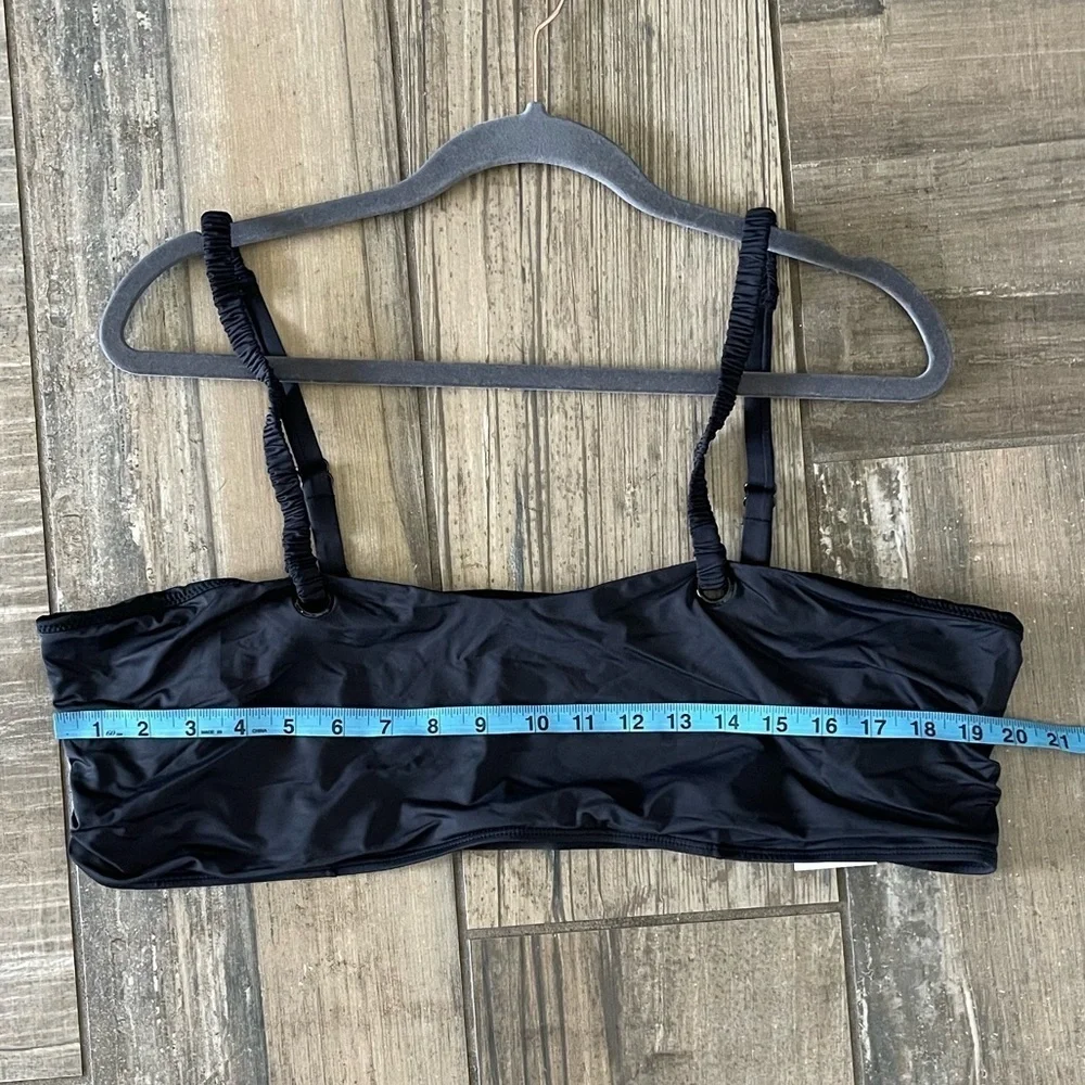 Good American Double Back Strap Swim top size 7 = 4XL